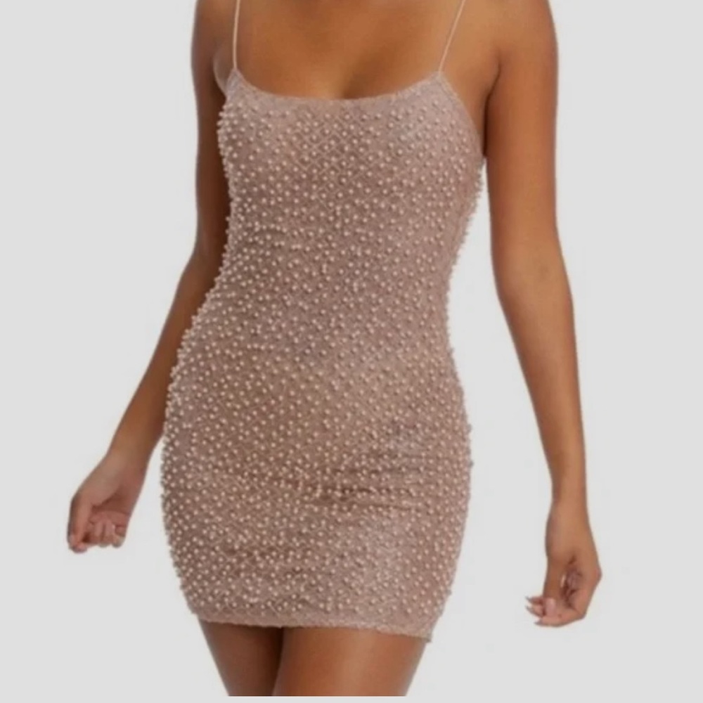 Fashionnova beaded bodycon dress. US small